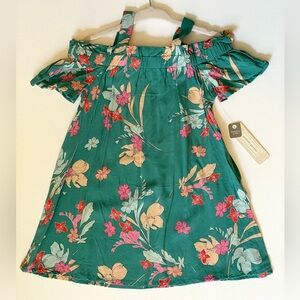 Peyton & Parker 2T Floral Dress Mommy & Me Green w/ Flowers Ruffles Toddler NWT
